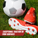 Valencia Firm Ground Soccer Cleats - Red/White - Vizari Sports