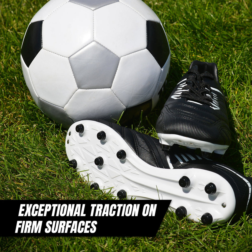 Valencia Firm Ground Soccer Cleats - Black/White - Vizari Sports
