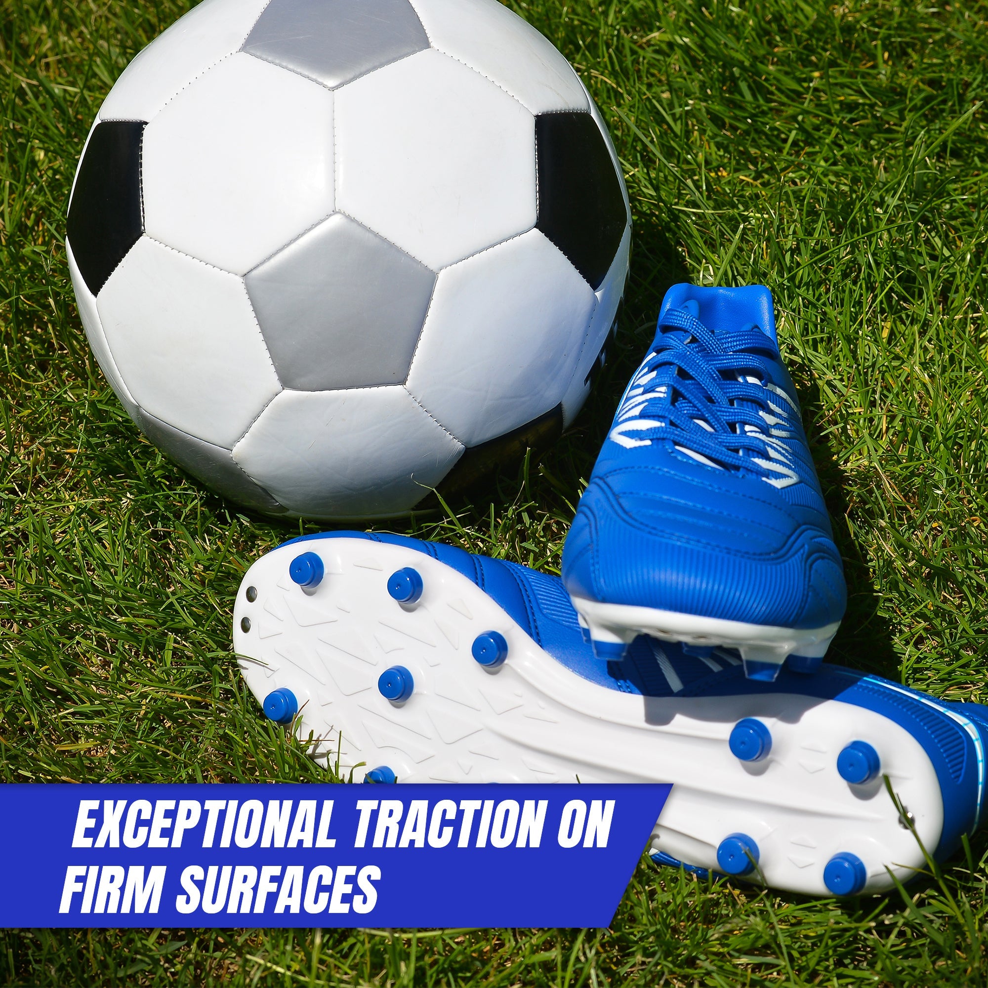 Valencia Firm Ground Soccer Cleats - Royal/White - Vizari Sports