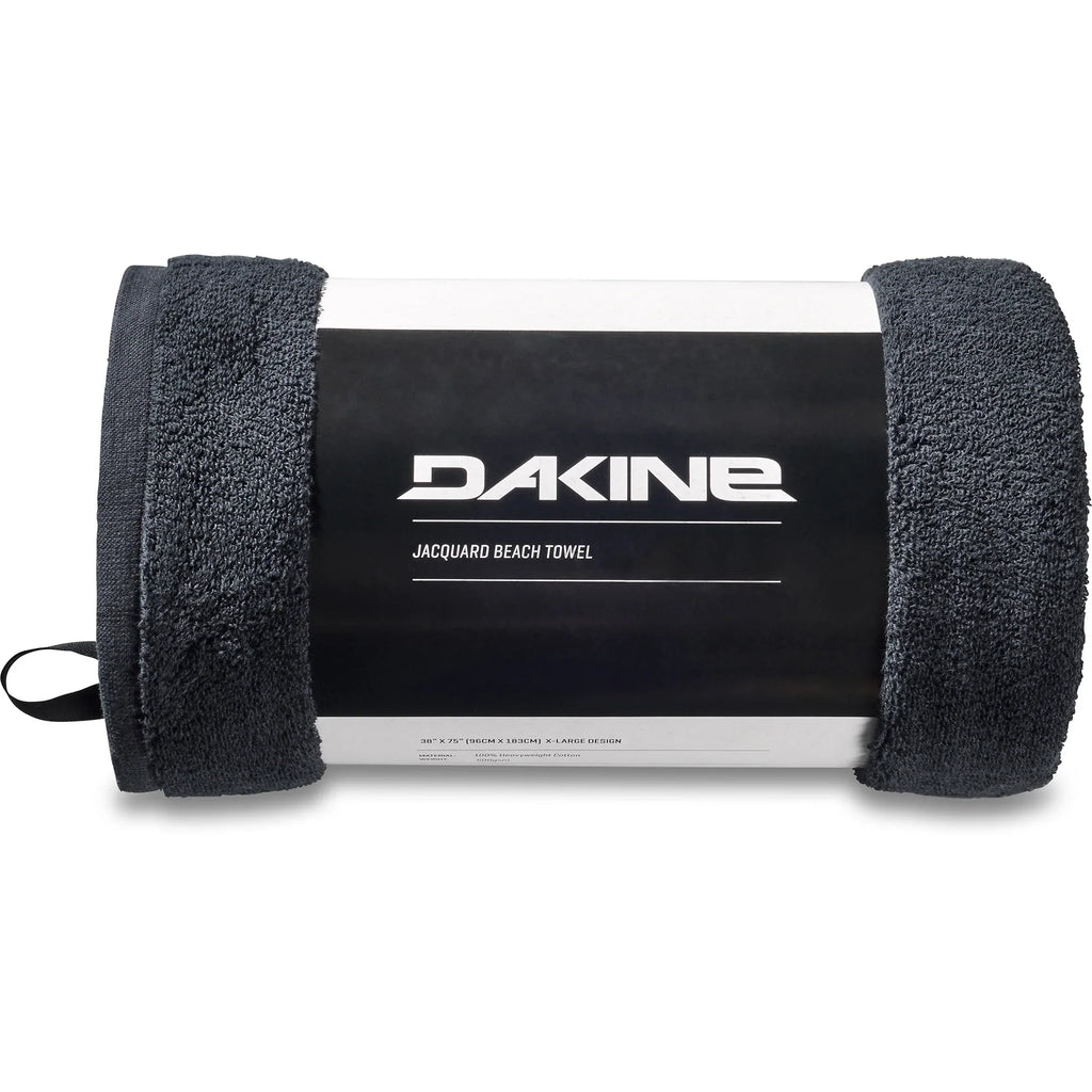 DAKI JACQUARD BEACH TOWEL BLK