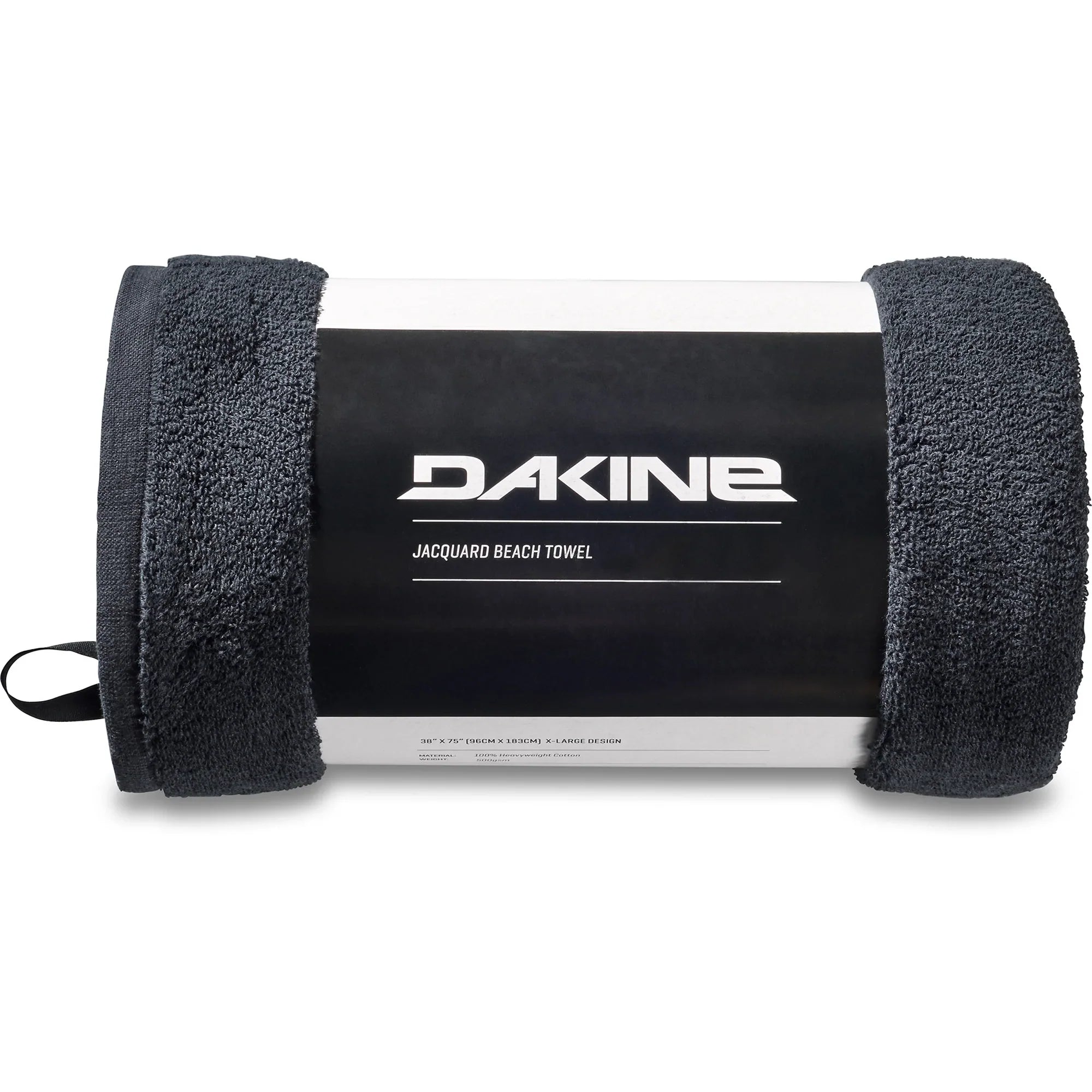 DAKI JACQUARD BEACH TOWEL BLK