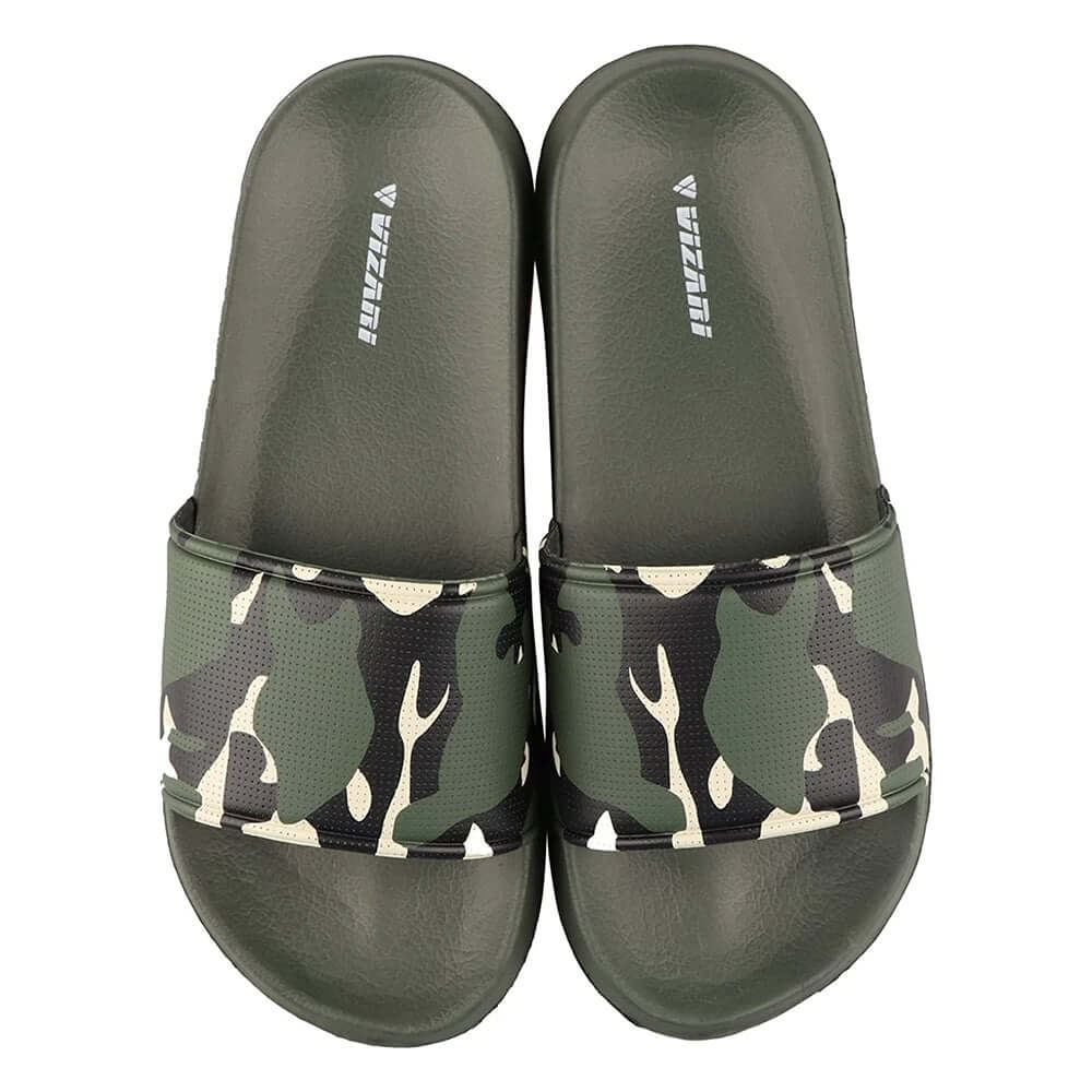 Vizari Adult Camo Soccer Slide Sandals – Green Khaki