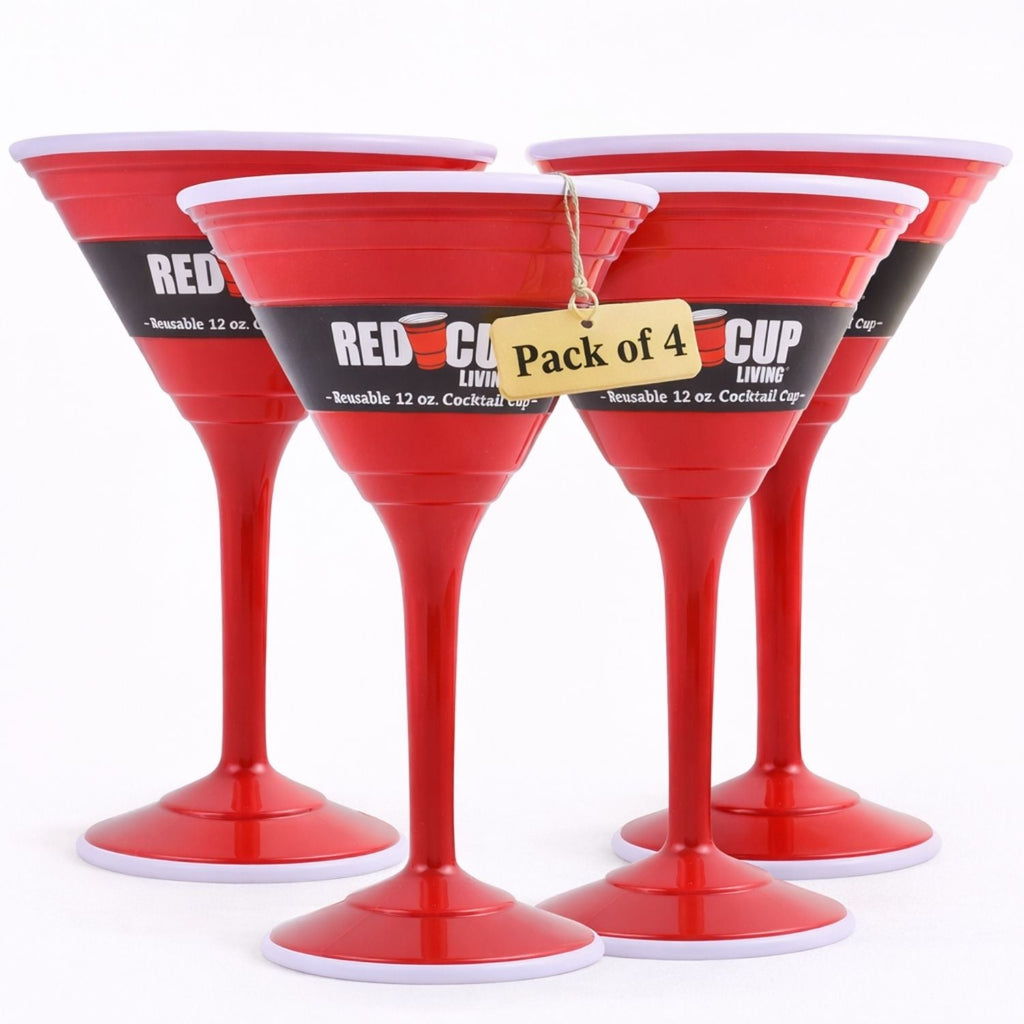 Redcupliving 12oz Reusable Double-Wall Cocktail Party Cups