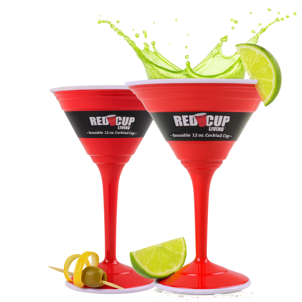 Redcupliving 12oz Reusable Double-Wall Cocktail Party Cups