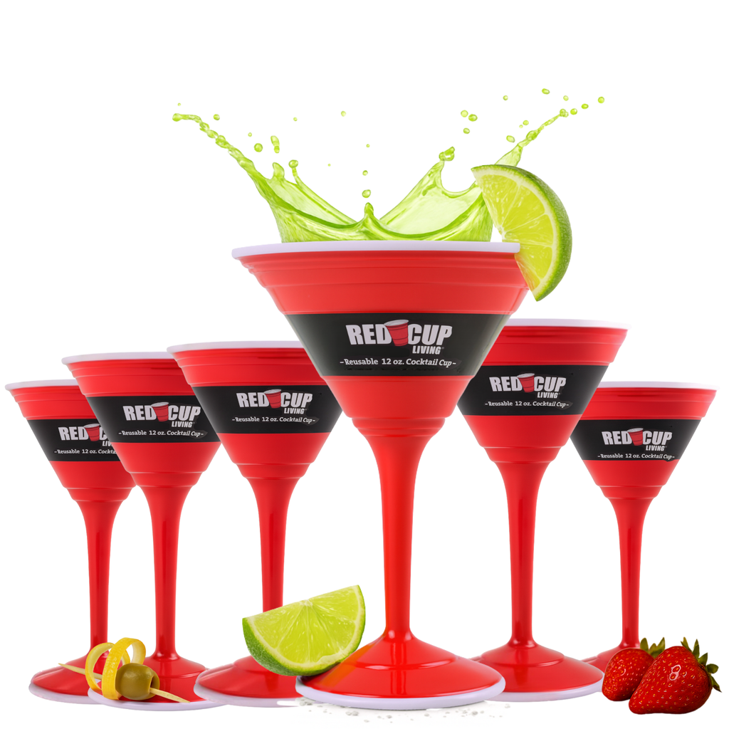 Redcupliving 12oz Reusable Double-Wall Cocktail Party Cups