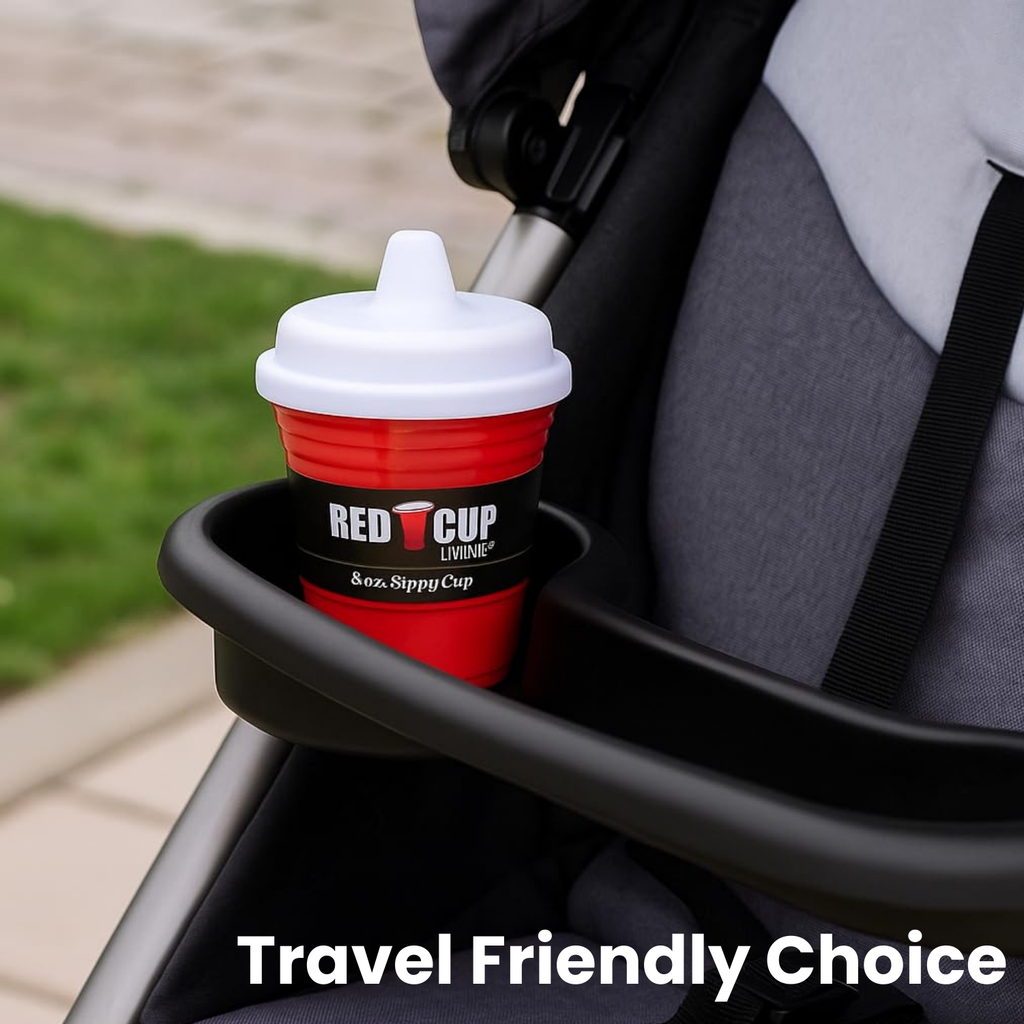 RedCupLiving 8oz BPA-Free Toddler Sippy Cup with Handle & Leak-Proof Lid
