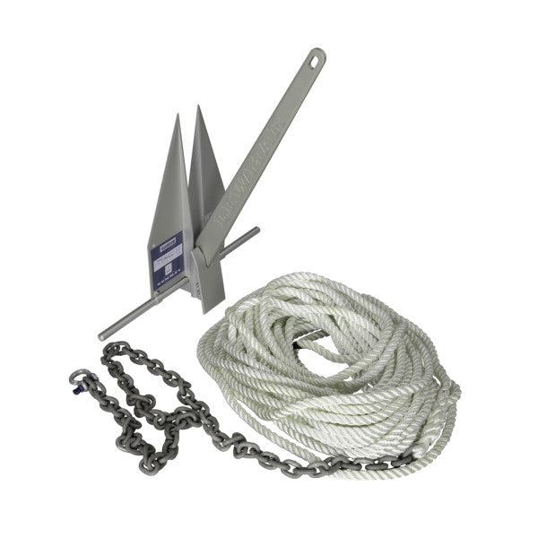 Lewmar 7LB LFX Anchoring Kit with 10' G4 1/4 Chain 150' 1/2 8-Plait Line