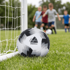 Vizari Comet Soccer Ball – Black, Machine-Sewn 8-Panel Training Ball