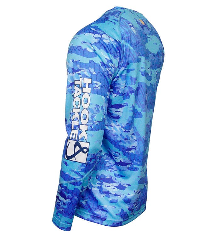 Fractal Camo Waves UV Fishing Shirt (8-20)