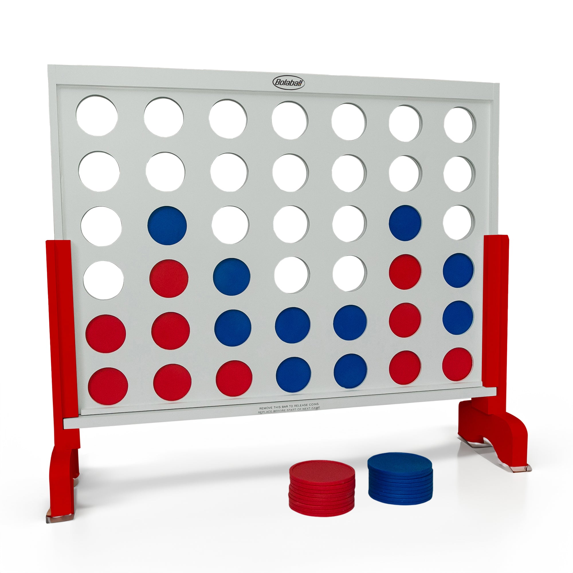 Bolaball 4 in a Row Game - Giant Wooden Outdoor & Indoor Game for Kids & Adults, White, Model 317583