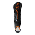 Vizari Malaga Soccer Shin Guards – Lightweight Ankle Protection, Black/Neon Orange