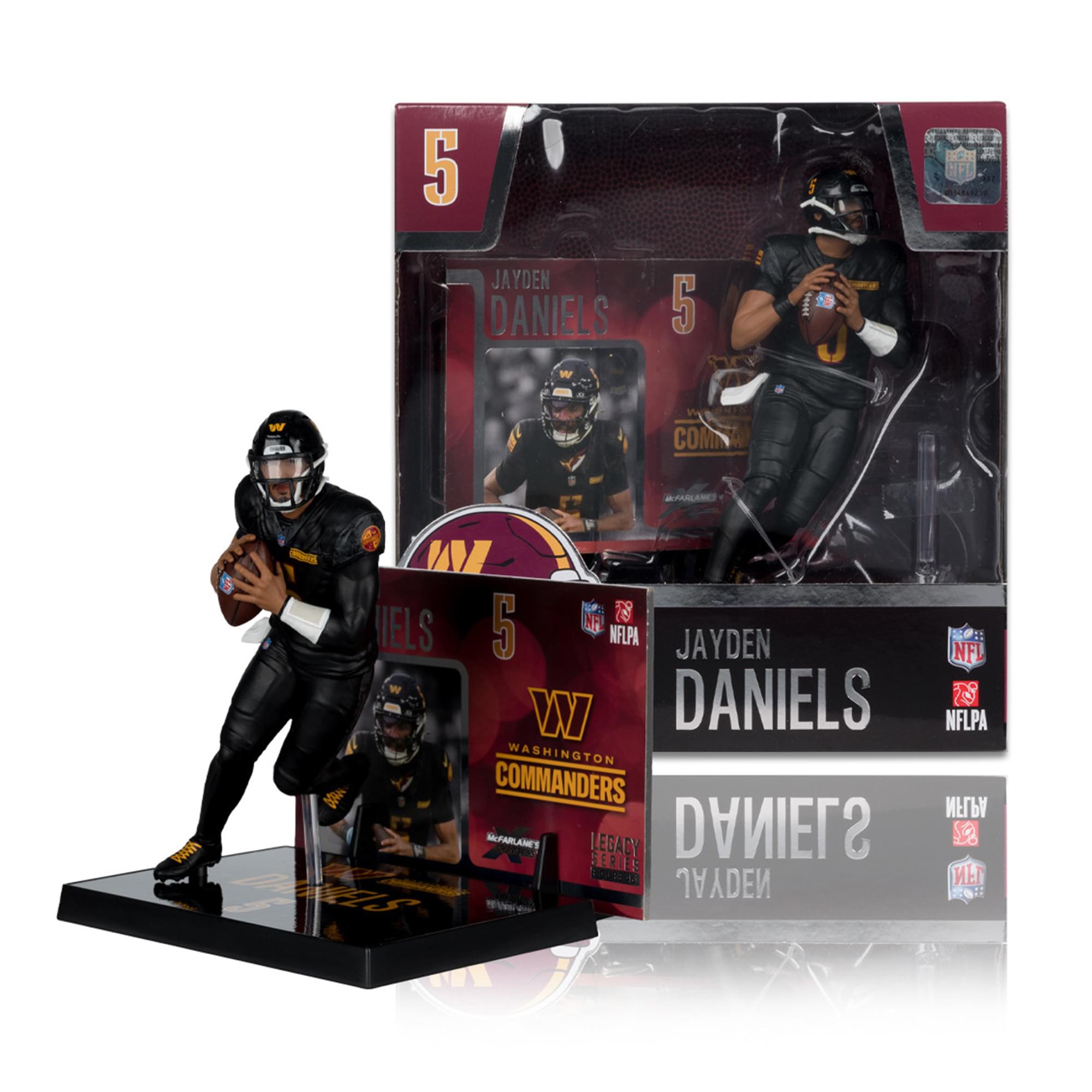 Washington Commanders Nfl 7 Inch Posed Figure | Jayden Daniels (Black Uniform)