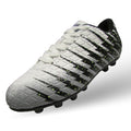 Vizari Bolt Youth Firm Ground Soccer Shoes - White/Black/Silver