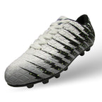 Vizari Bolt Youth Firm Ground Soccer Shoes - White/Black/Silver