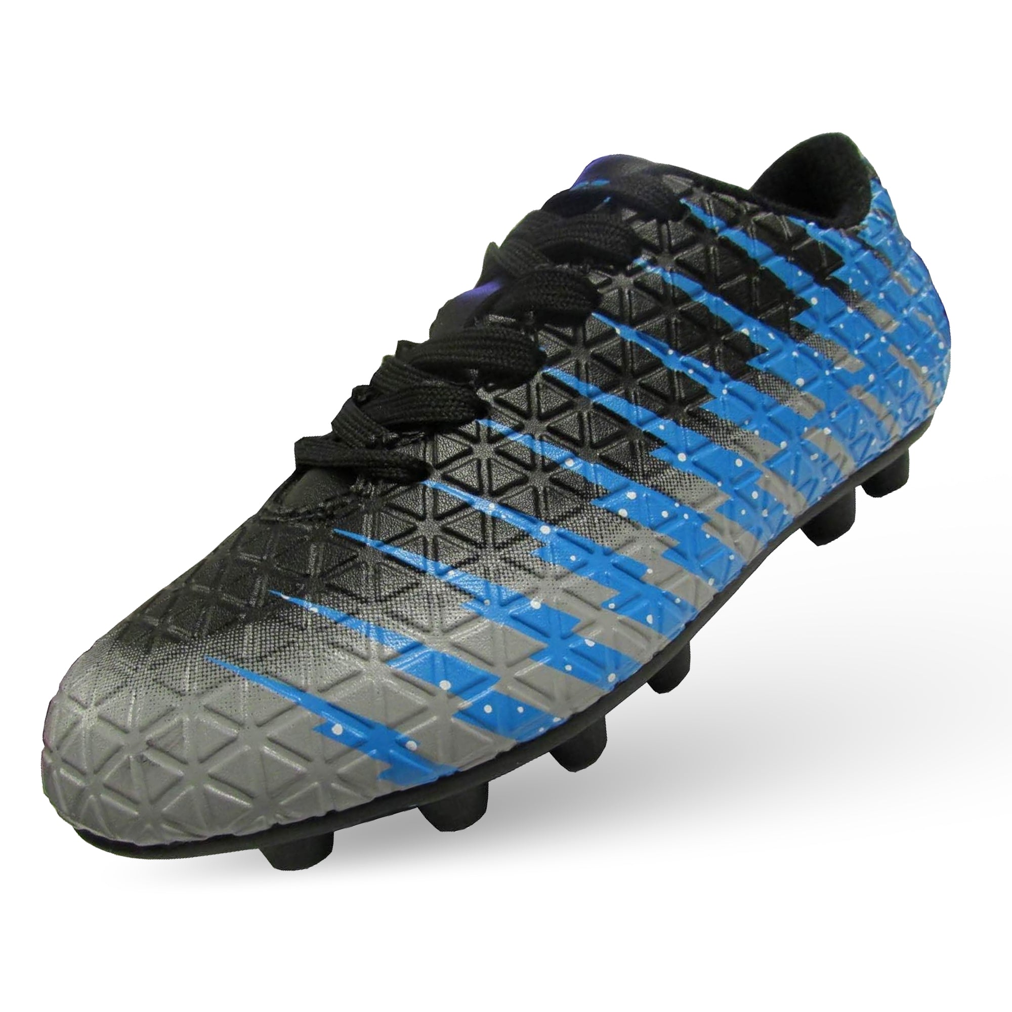 Bolt Firm Ground Soccer Shoes -Black/Sky/Silver - Vizari Sports