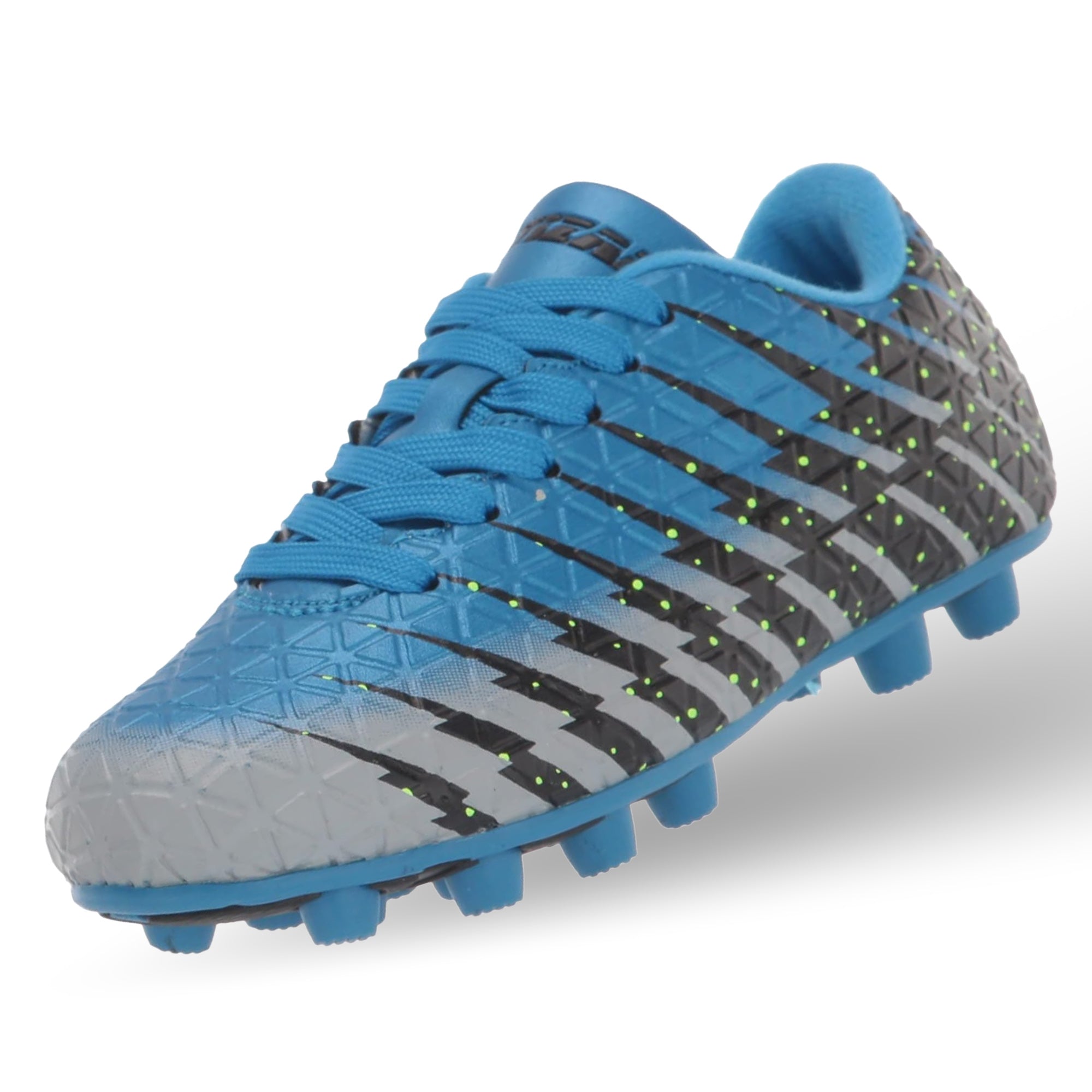 Vizari Bolt Youth Firm Ground Soccer Shoes – Blue/Black/Silver