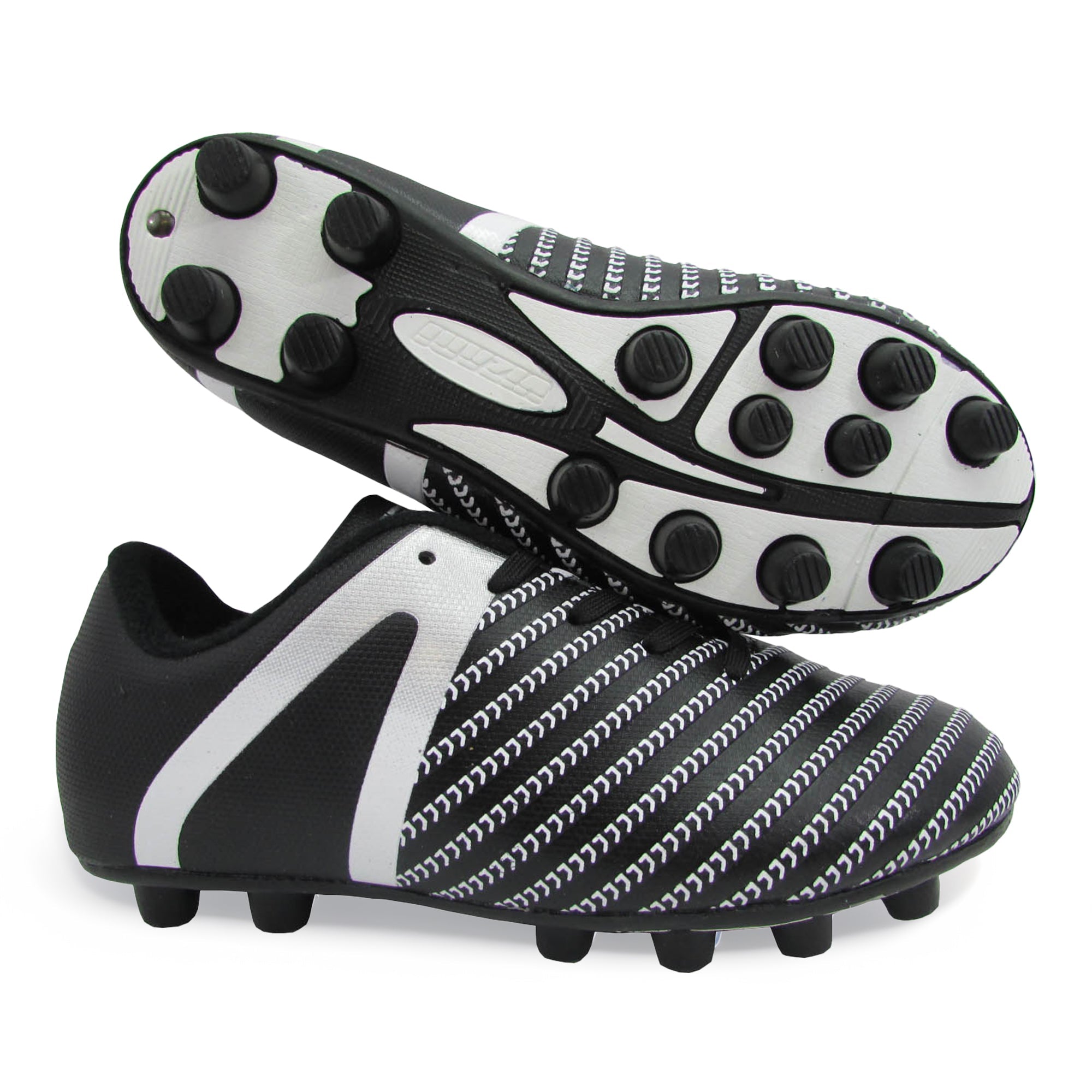 Vizari Impact Firm Ground Soccer Shoes – Black/White
