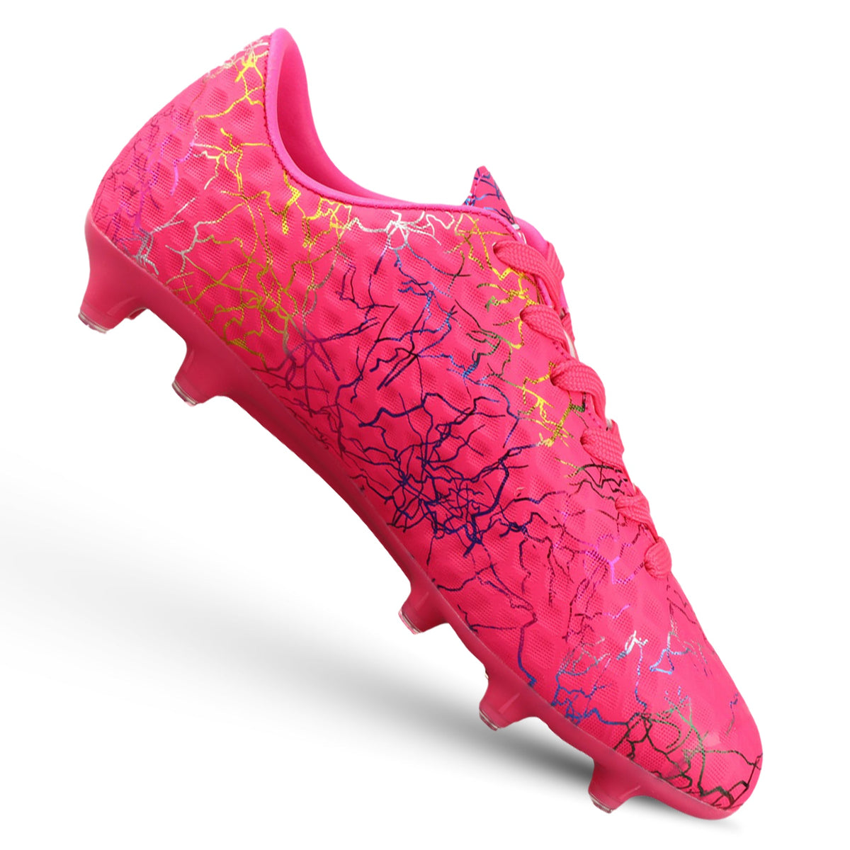 Vizari Zodiac Junior Padded Comfort Firm Ground (FG) Youth Soccer Cleats - Pink