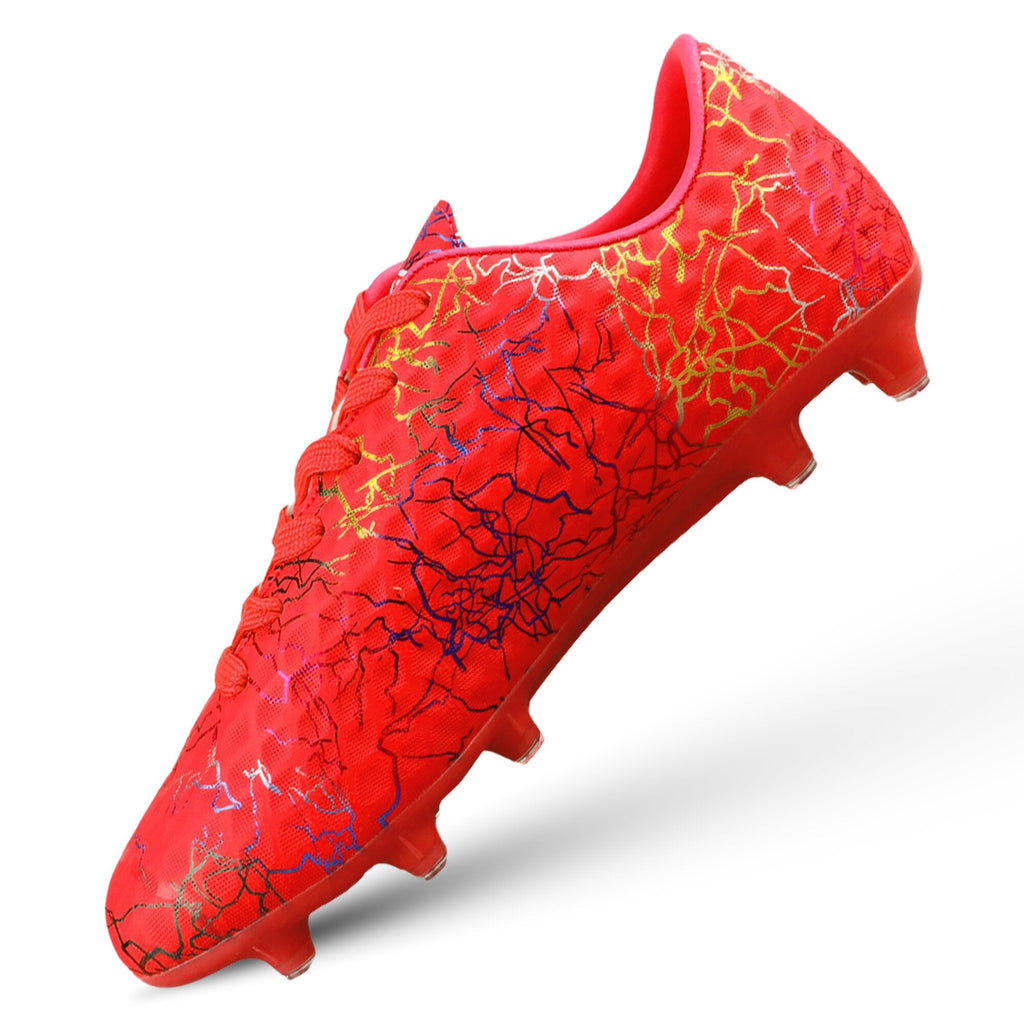 Vizari Zodiac Junior Kids Firm Ground (FG) Soccer Cleats -Red, Youth Sizes 8C