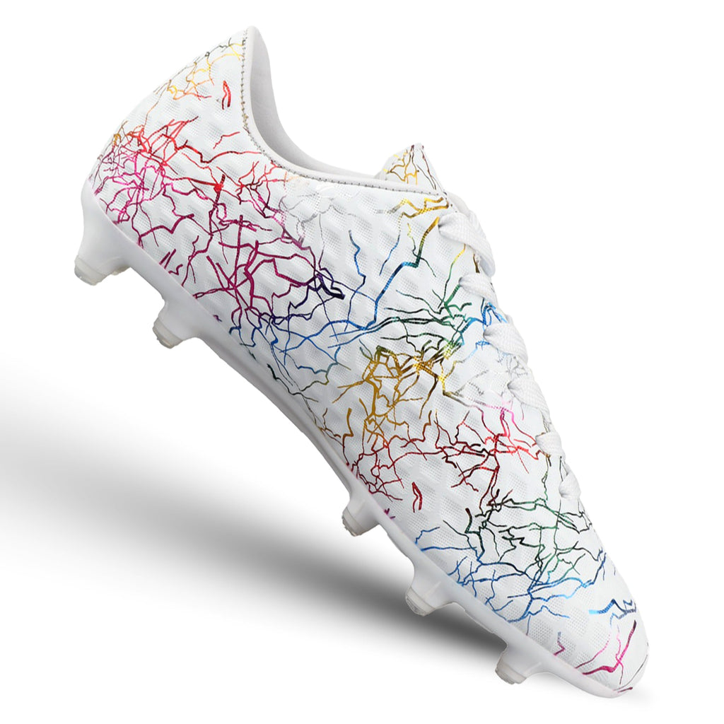 Vizari Zodiac Junior Kids Firm Ground (FG) Soccer Cleats -White, Youth Sizes 8C