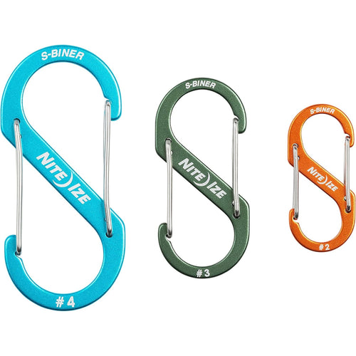 2023 Nit Ize S-Biner Stainless Steel Dual Carabiner #2 - 3 Pack - Black/Stainless, Map: $7.64