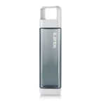 Clean Bottle Square Water Bottle 25oz, BPA-Free Plastic, Clear, Model PSQ-INF-CLEAR, Leak Proof with Carabiner Lid