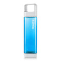 Clean Bottle Square Water Bottle 25oz, BPA-Free Plastic, Clear, Model PSQ-INF-CLEAR, Leak Proof with Carabiner Lid