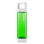 Clean Bottle Square Water Bottle 25oz, BPA-Free Plastic, Clear, Model PSQ-INF-CLEAR, Leak Proof with Carabiner Lid