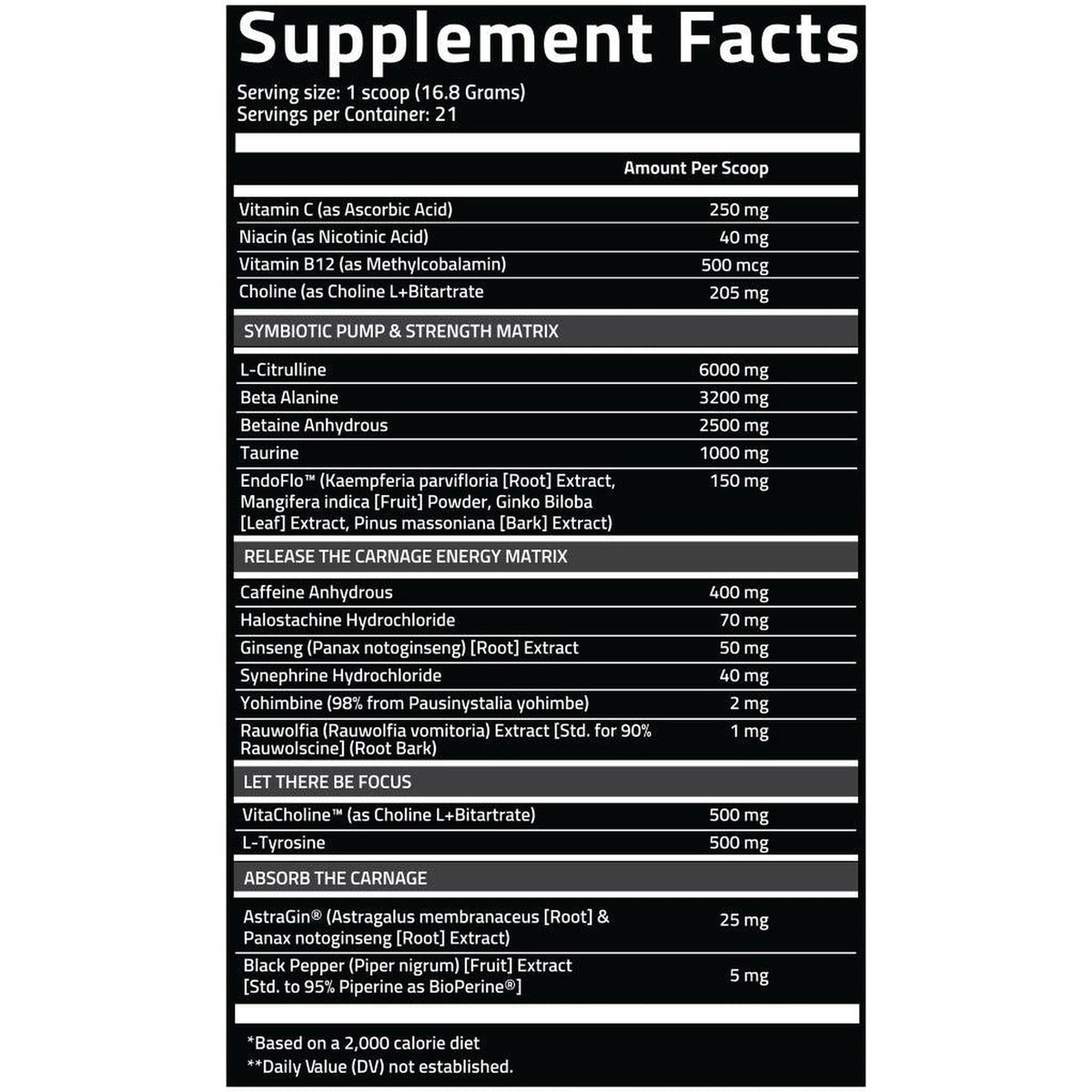 NutriFitt Carnage Pre-Workout