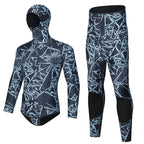 Split Diving Suit 3mm Deep Snorkeling Swimming Long Sleeve Cold-proof Warm Elastic Surf Fishing Jellyfish Suit Fish Hunting Suit