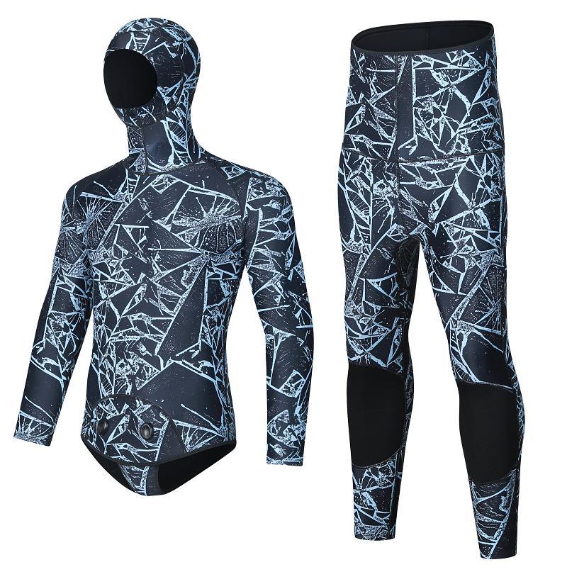 Split Diving Suit 3mm Deep Snorkeling Swimming Long Sleeve Cold-proof Warm Elastic Surf Fishing Jellyfish Suit Fish Hunting Suit