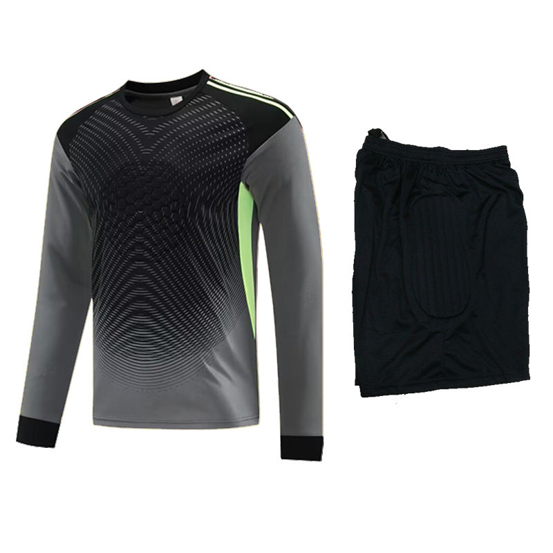 2025 football goalkeeper suit suit men's and women's competition dragon gate suit cross-border foreign trade children's competition breathable long sleeve summer