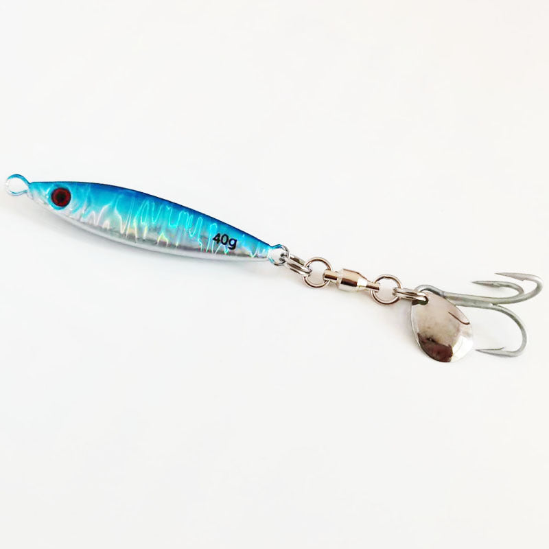Spanish mackerel iron plate small fat man iron plate luya bait speed sink with sequin hook mackerel cannonball yellow bonito sea fishing shore throwing boat fishing