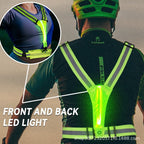 Customized Popular Vest Night Running and Cycling Reflective USB Vest Led Adjustable Belt Bag Outdoor Running Sports Vest