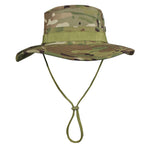 Camouflage Fisherman Hat Summer Hat with Windproof Rope Large Brim Sun Protection Hat Outdoor Hiking Fishing Sun Hat