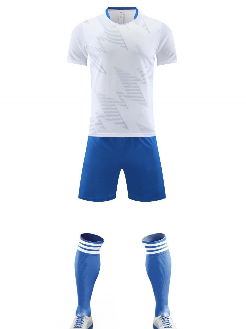Football Uniform Suit Men's and Women's Game Team Uniform Adult Children's Sports Short-Sleeved Training Uniform Summer Breathable Football Jersey