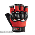 Motorcycle Riding Gloves for Men and Women, All-Season Motorcycle Off-Road Hard-Shell Anti-Fall and Anti-Slip Half-Finger Tactical Gloves