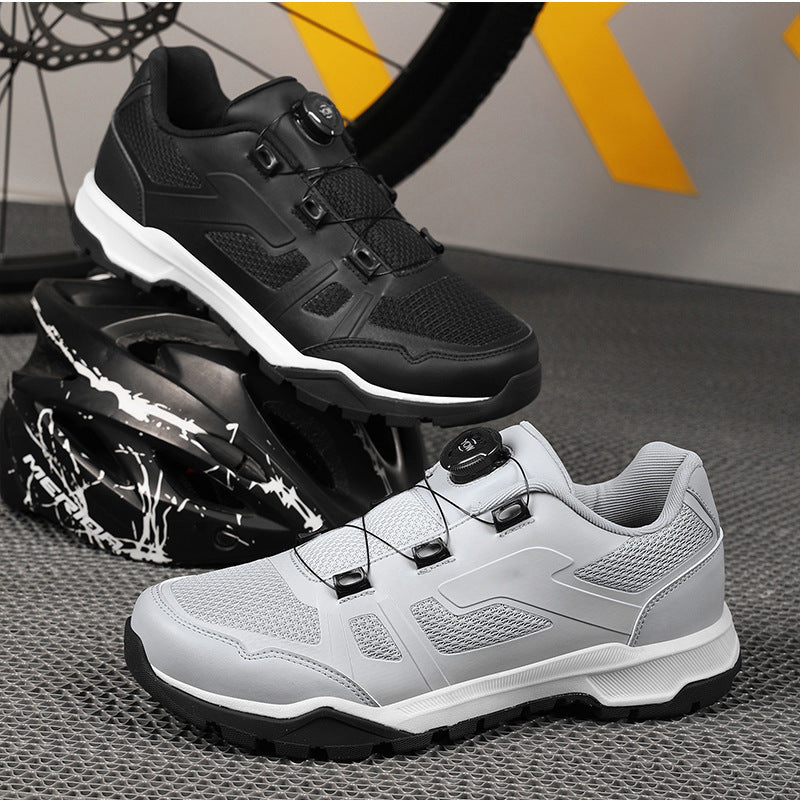 Cross-Border Foreign Trade Breathable Bicycle Shoes Cycling Shoes Lock Shoes Mountain Bike Power-Assisted Shoes Hard-Soled Spinning Shoes