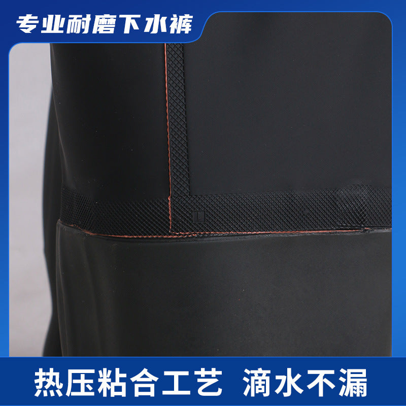 Wholesale water pants rain pants water shoes conjoined catch fish waterproof pants men and women fishing bust leather fork wading pants fishing suit