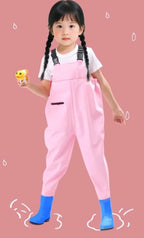 Children's Waterproof Jumpsuit for Playing in Water, Kindergarten Waterproof Clothing for Catching Fish, Wading Shoes, Beach Sun Protection