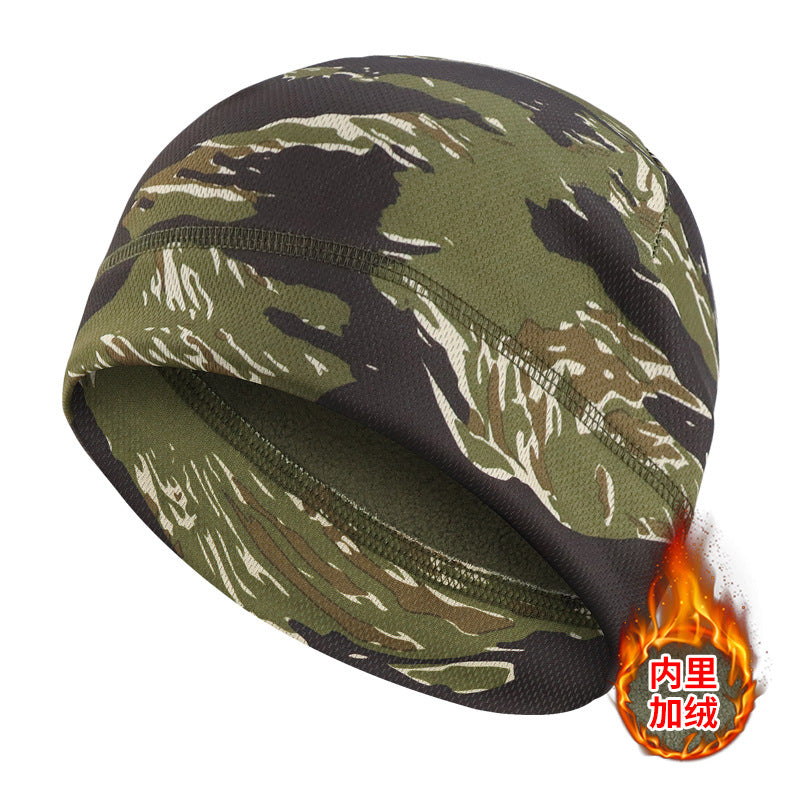 Winter Warm Hat Thickened Hood Outdoor Cycling Windproof Mask Camouflage Men's Cold-Proof Hat Helmet Polar Fleece Warm