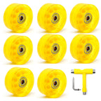 Cross-Border double-row skates transparent color non-luminous wheel four-wheel roller skates sequins pink wheel skateboard Universal