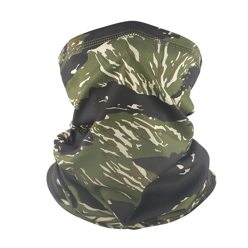 Thin Riding Mask Outdoor Camouflage Multifunctional Magic Headscarf Breathable Sweat Absorbing Neck Mesh Scarf Cross Border