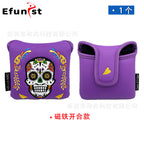 Golf club cover Square putter cover a variety of PU waterproof fabric inside thickened plush protective magnetic cap cover