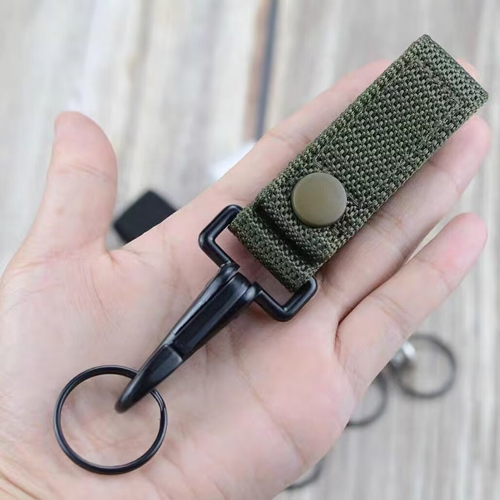 Outdoor Multifunctional Climbing Nylon Ribbon Keychain Hanging Buckle Hiking Camping Portable Clip CS Real Belt Buckle