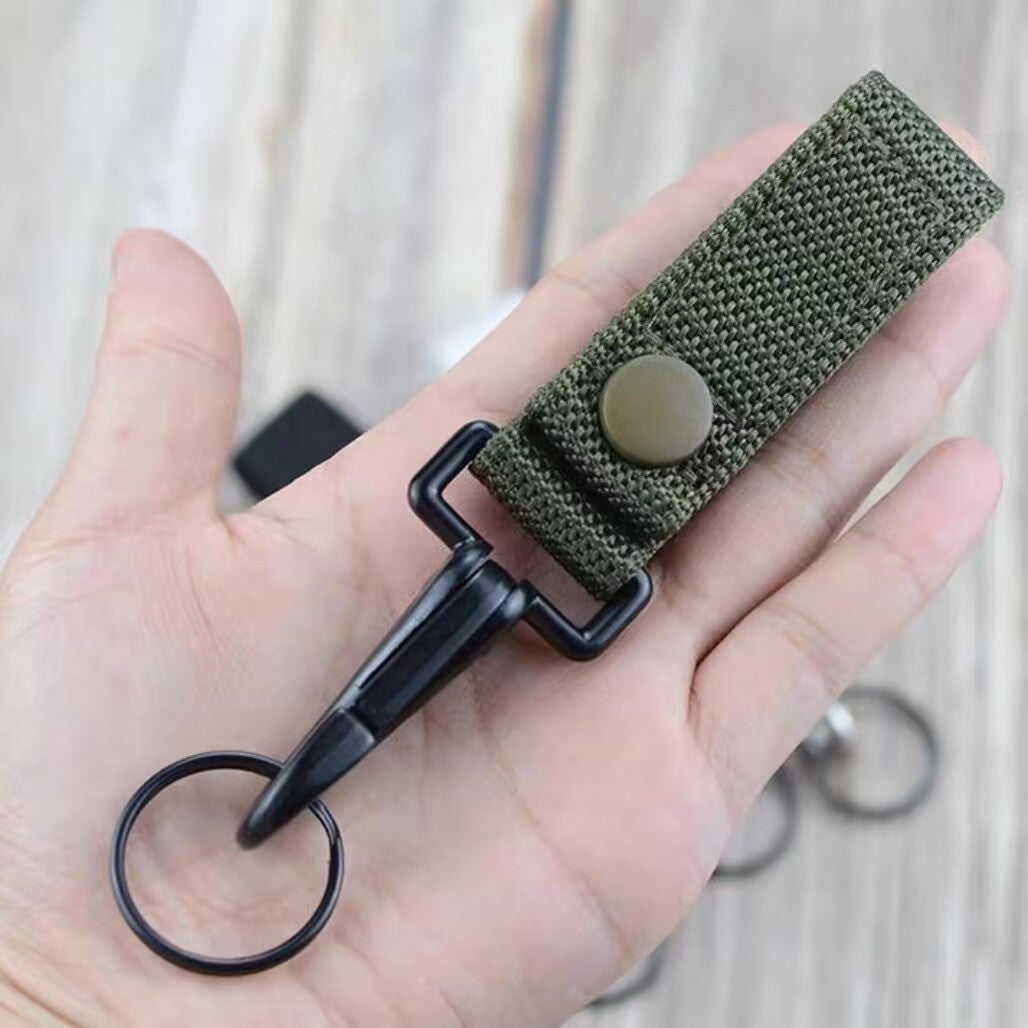 Outdoor Multifunctional Climbing Nylon Ribbon Keychain Hanging Buckle Hiking Camping Portable Clip CS Real Belt Buckle