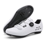 Road Mountain Men's and Women's Locked Bicycle Lockless Shoes Hard Sole Spinning Bicycle Riding Shoes Gym Black