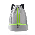 Drawstring Bag with Wet and Dry Separation, Waterproof Swimming Suit Storage Bag, Basketball Bag, Backpack with Wet and Dry Separation