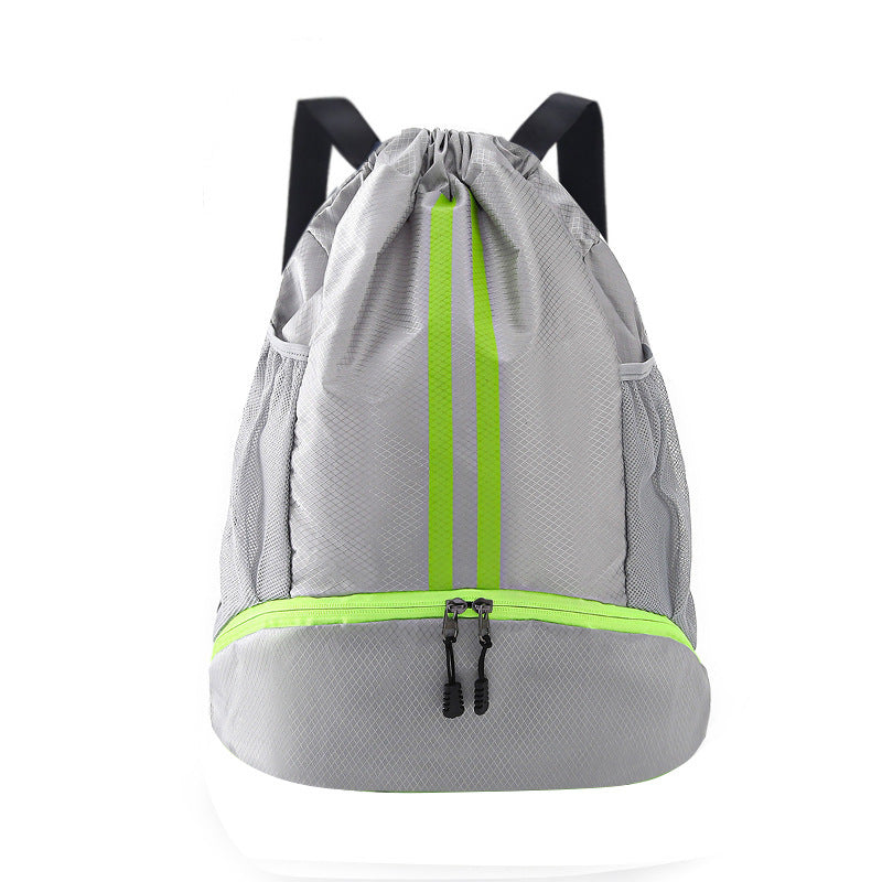 Drawstring Bag with Wet and Dry Separation, Waterproof Swimming Suit Storage Bag, Basketball Bag, Backpack with Wet and Dry Separation