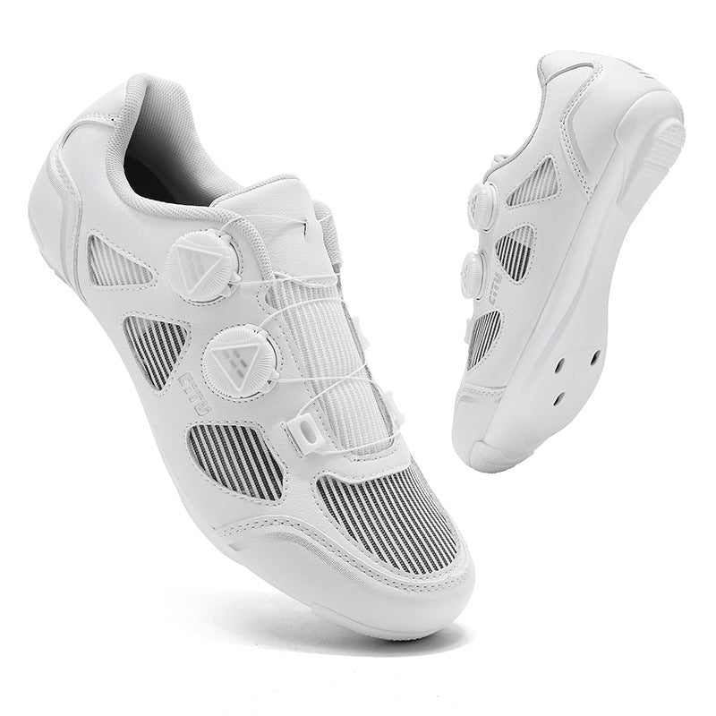 New Summer Hollow Road Bike Lock Shoe Set Hard-Soled Breathable Lock-Free Cycling Shoes Women's Power-Assisted Mountain Bike Lock Shoes